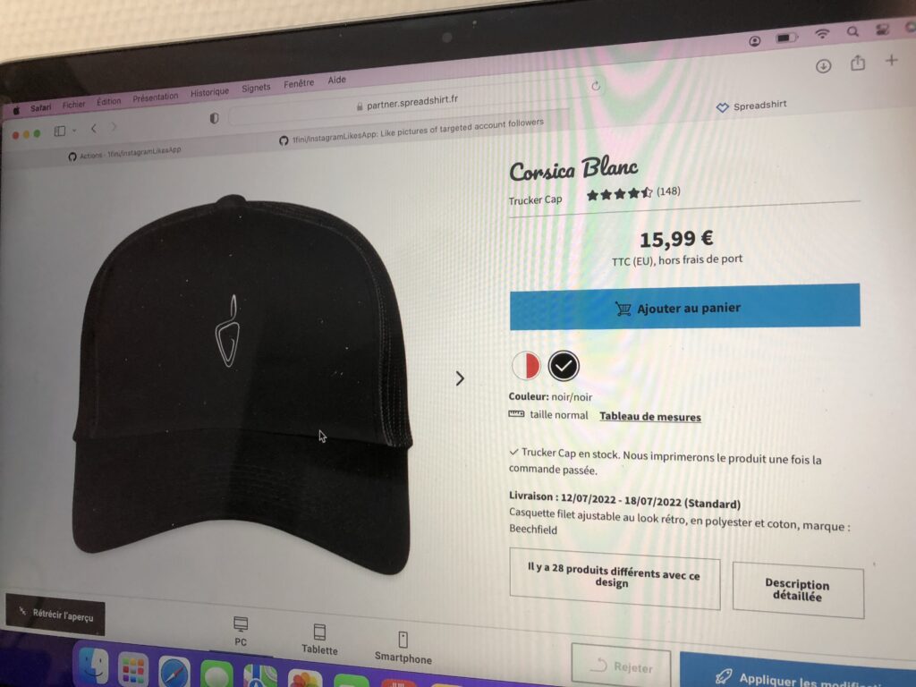 Casquette personnalisée