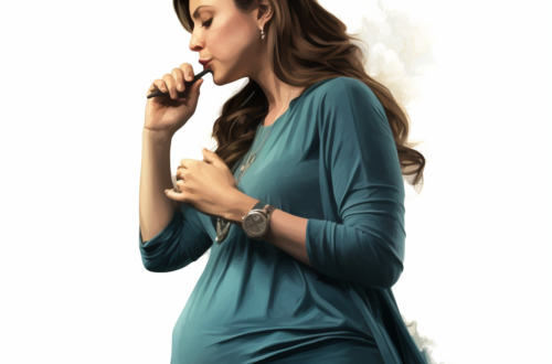 pregnant women using a breathing device to help giving birth