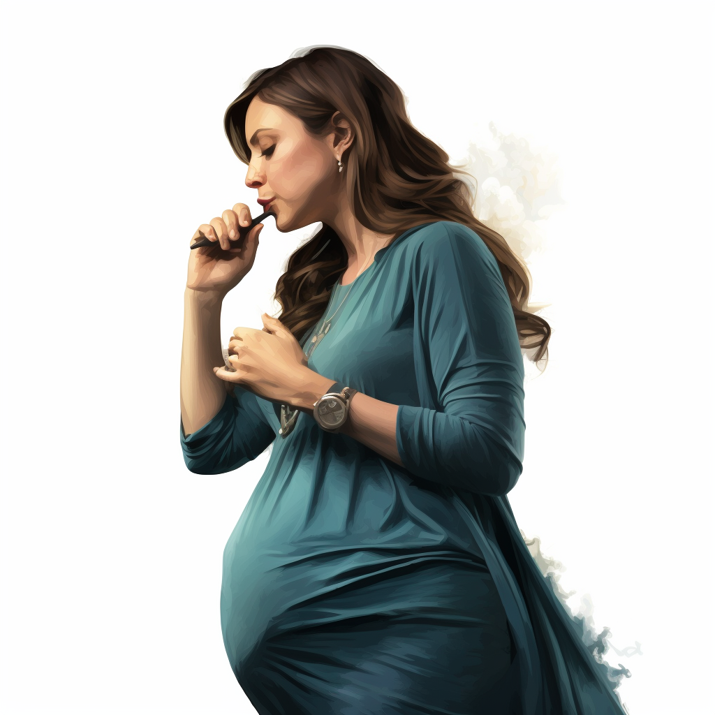 pregnant women using a breathing device to help giving birth